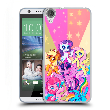 Силиконовый чехол на HTC Desire 820 с принтом My little pony Дружба чудо