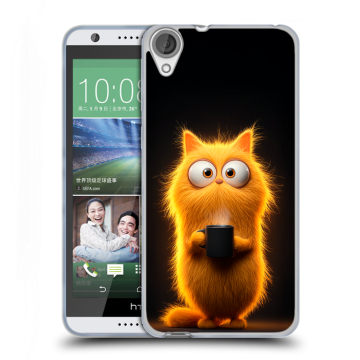 Силиконовый чехол на HTC Desire 820 с принтом Смешной кот