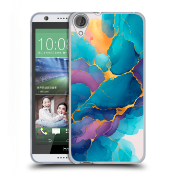 Силиконовый чехол на HTC Desire 820 с принтом Мрамор блестки Силиконовый чехол на HTC Desire 820 с принтом Мрамор блестки