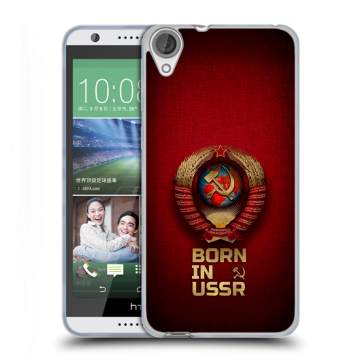 Силиконовый чехол на HTC Desire 820 с принтом Флаг Герб СССР Силиконовый чехол на HTC Desire 820 с принтом Флаг Герб СССР