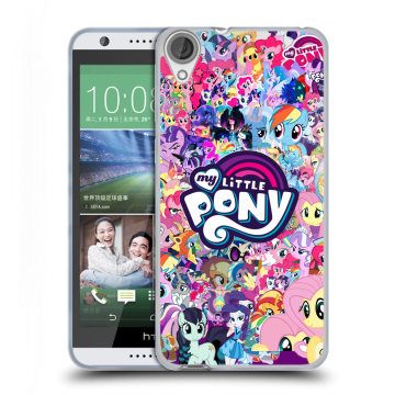 Силиконовый чехол на HTC Desire 820 с принтом My little pony Дружба чудо