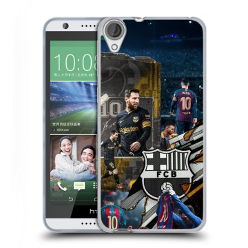 Силиконовый чехол на HTC Desire 820 с принтом Messi Barcelona