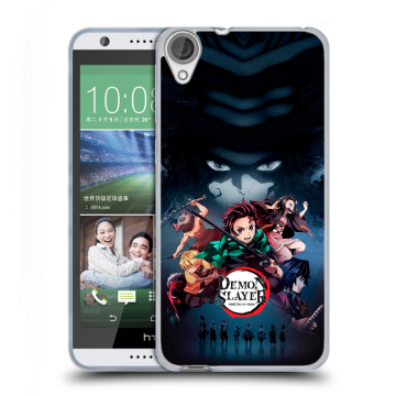Силиконовый чехол на HTC Desire 820 с принтом Demon Slayer Клинок рассекающий демонов