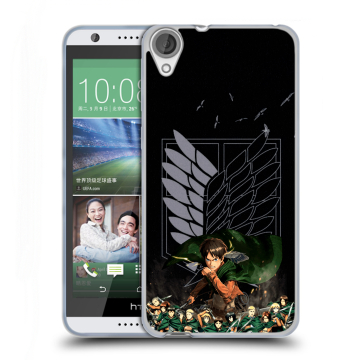 Силиконовый чехол на HTC Desire 820 с принтом Атака титанов