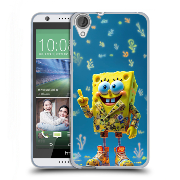 Силиконовый чехол на HTC Desire 820 с принтом Спанч боб Спанчбоб