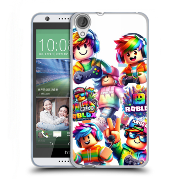 Силиконовый чехол на HTC Desire 820 с принтом Roblox Роблокс
