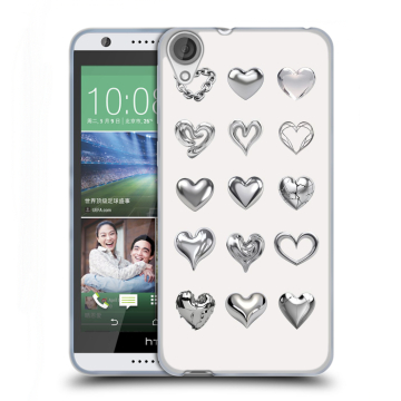 Силиконовый чехол на HTC Desire 820 с принтом Y2K сердечки