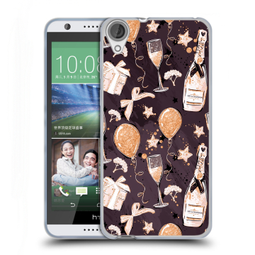 Силиконовый чехол на HTC Desire 820 с принтом Новый год Силиконовый чехол на HTC Desire 820 с принтом Новый год