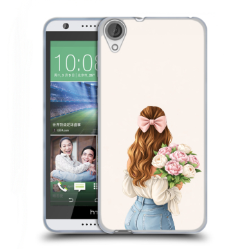 Силиконовый чехол на HTC Desire 820 с принтом женский