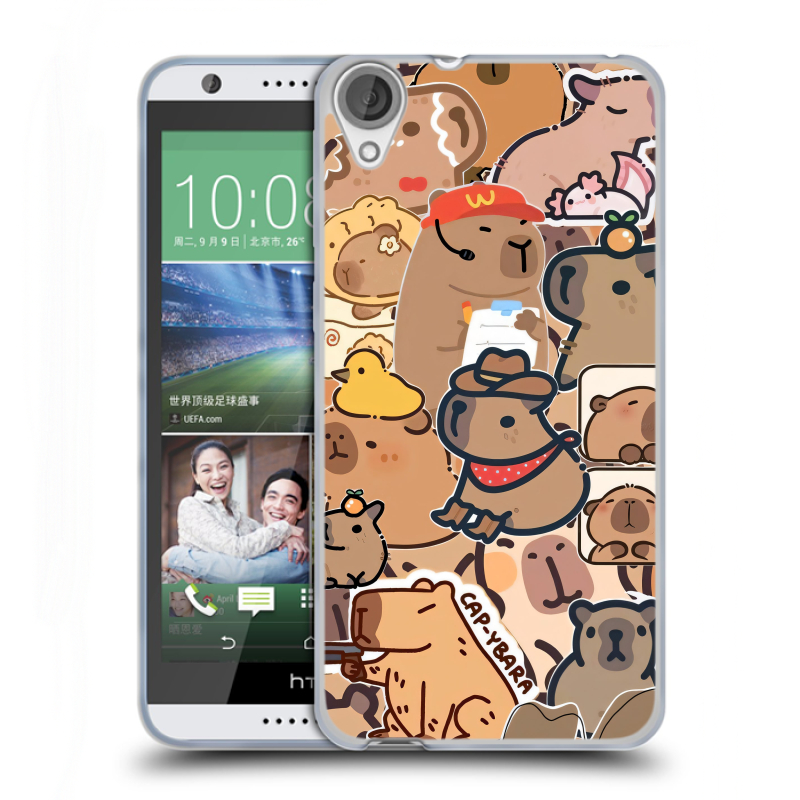 Силиконовый чехол на HTC Desire 820 с принтом капибара