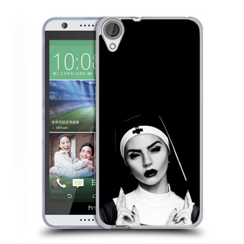 Силиконовый чехол на HTC Desire 820 с принтом монашка