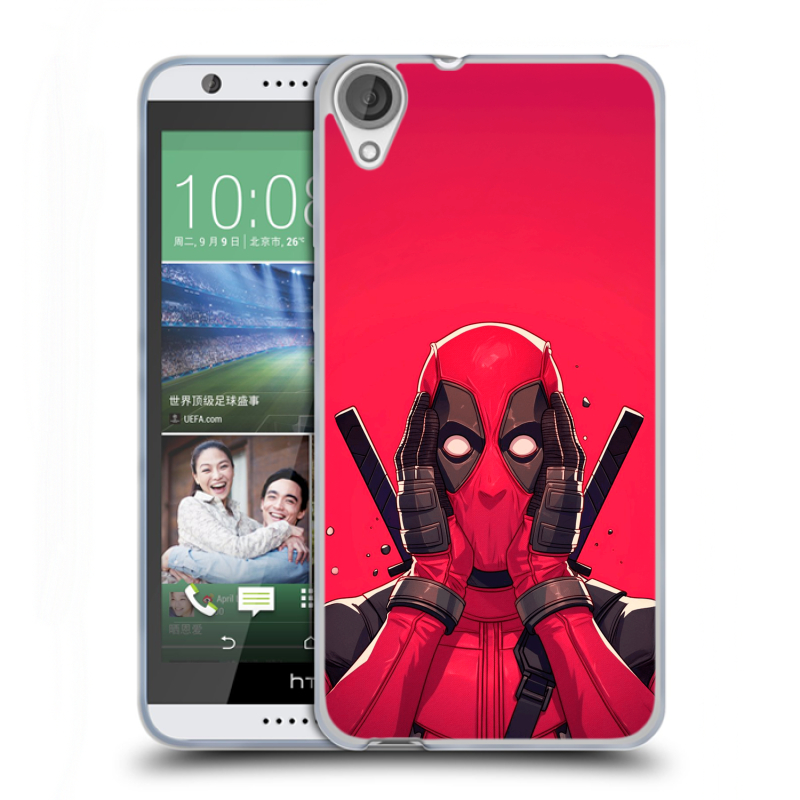 Силиконовый чехол на HTC Desire 820 с принтом Дедпул Deadpool