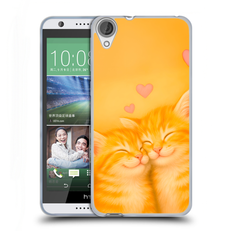 Силиконовый чехол на HTC Desire 820 с принтом Милые котята Силиконовый чехол на HTC Desire 820 с принтом Милые котята