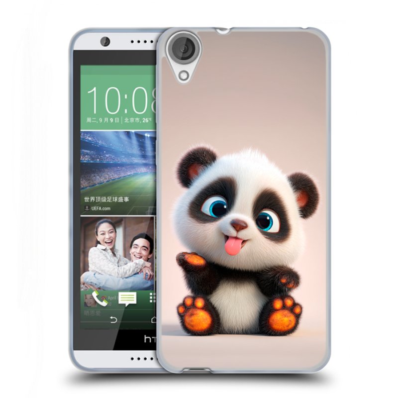 Силиконовый чехол на HTC Desire 820 с принтом милая панда