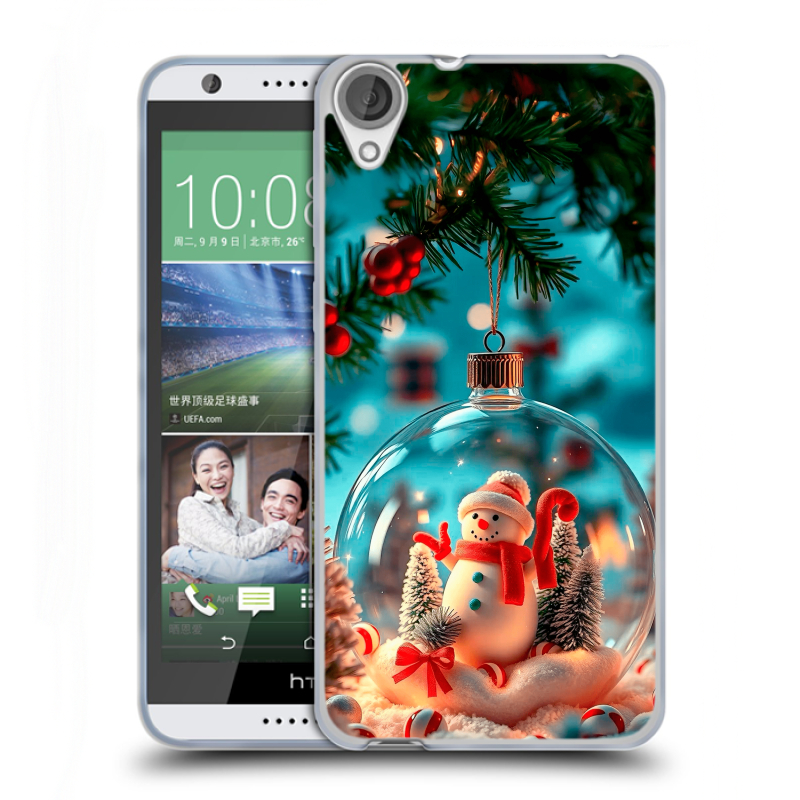 Силиконовый чехол на HTC Desire 820 с принтом Новый год Силиконовый чехол на HTC Desire 820 с принтом Новый год