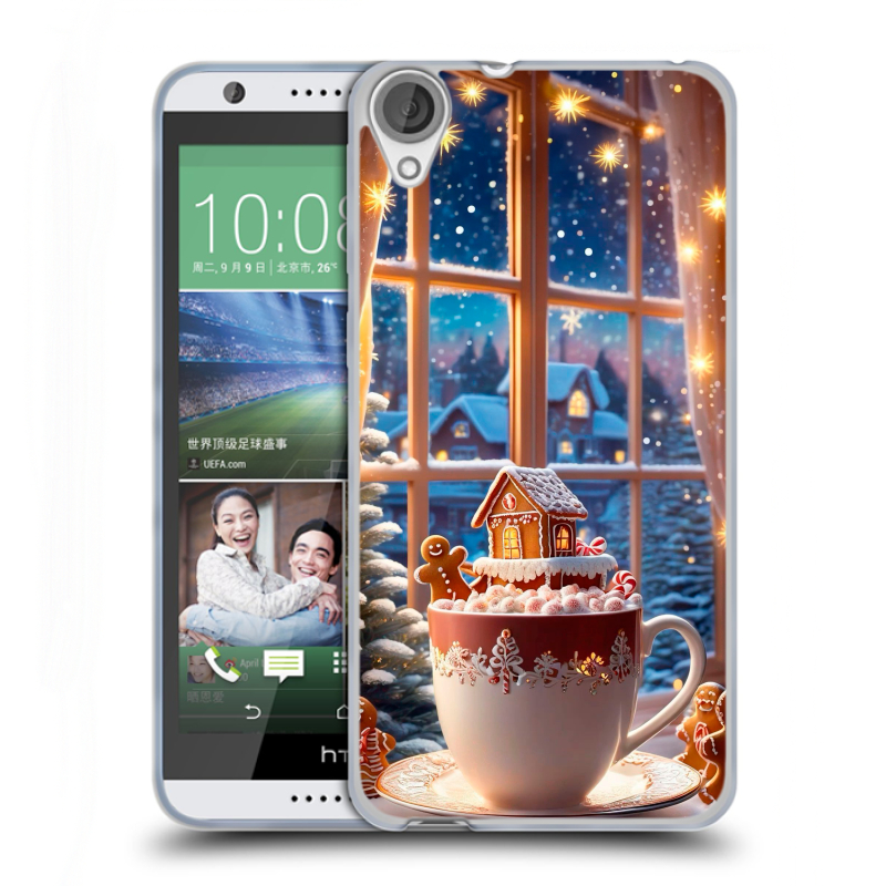 Силиконовый чехол на HTC Desire 820 с принтом Новый год Силиконовый чехол на HTC Desire 820 с принтом Новый год