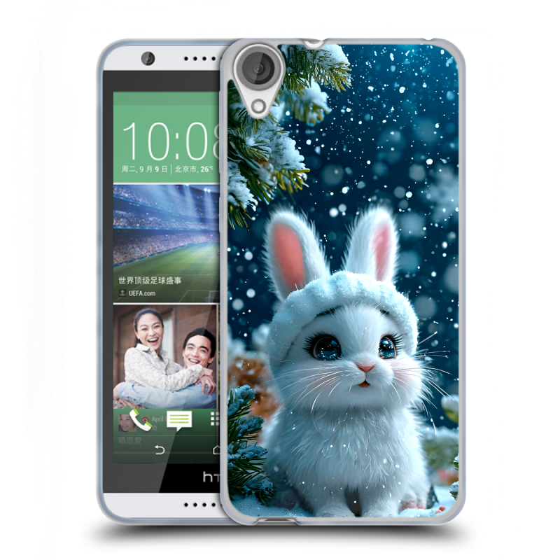 Силиконовый чехол на HTC Desire 820 с принтом Новый год Силиконовый чехол на HTC Desire 820 с принтом Новый год