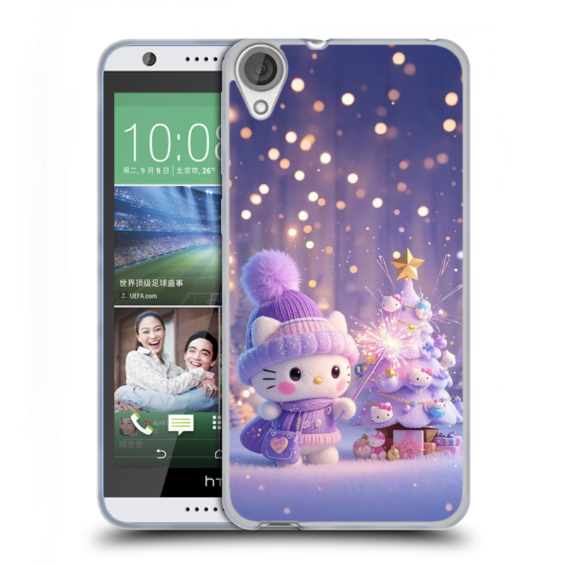 Силиконовый чехол на HTC Desire 820 с принтом Новый год Силиконовый чехол на HTC Desire 820 с принтом Новый год