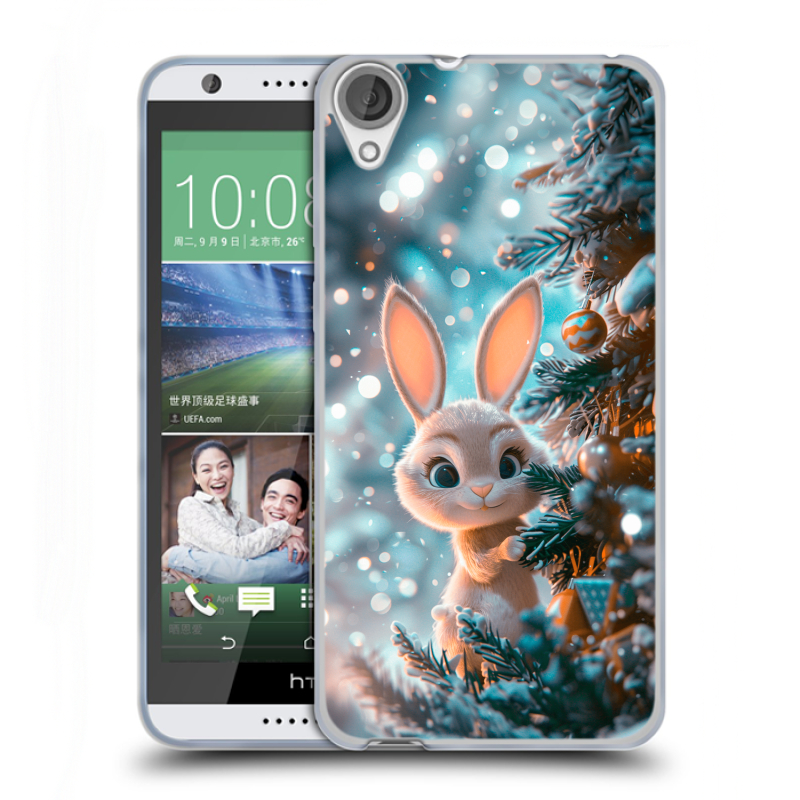 Силиконовый чехол на HTC Desire 820 с принтом Новый год Силиконовый чехол на HTC Desire 820 с принтом Новый год