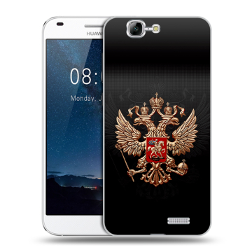 Силиконовый чехол на Huawei Ascend G7 с принтом Герб России Силиконовый чехол на Huawei Ascend G7 с принтом Герб России