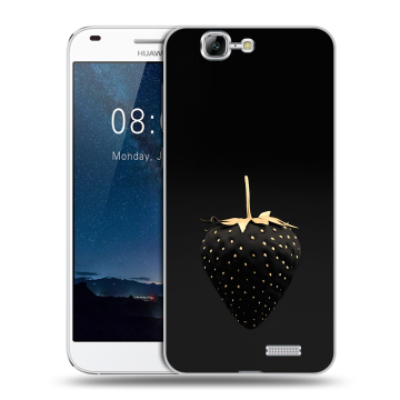 Силиконовый чехол на Huawei Ascend G7 с принтом Черная клубника Силиконовый чехол на Huawei Ascend G7 с принтом Черная клубника