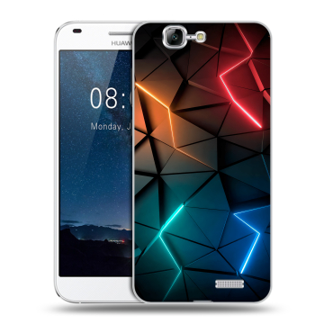 Силиконовый чехол на Huawei Ascend G7 с принтом Абстракция неон Силиконовый чехол на Huawei Ascend G7 с принтом Абстракция неон