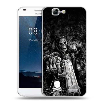 Силиконовый чехол на Huawei Ascend G7 с принтом Скелет Силиконовый чехол на Huawei Ascend G7 с принтом Скелет