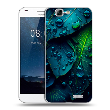 Силиконовый чехол на Huawei Ascend G7 с принтом Листья Силиконовый чехол на Huawei Ascend G7 с принтом Листья