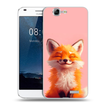 Силиконовый чехол на Huawei Ascend G7 с принтом милая лиса Силиконовый чехол на Huawei Ascend G7 с принтом милая лиса