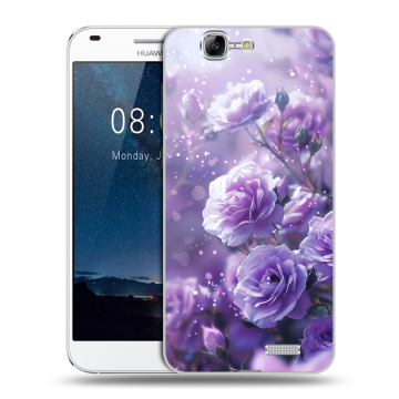 Силиконовый чехол на Huawei Ascend G7 с принтом Розы цветы Силиконовый чехол на Huawei Ascend G7 с принтом Розы цветы