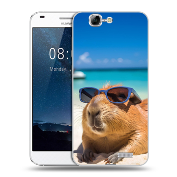 Силиконовый чехол на Huawei Ascend G7 с принтом Капибара Силиконовый чехол на Huawei Ascend G7 с принтом Капибара