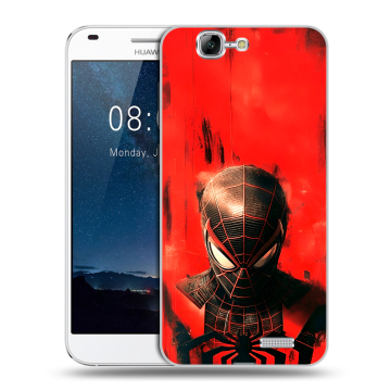 Силиконовый чехол на Huawei Ascend G7 с принтом человек паук spiderman Силиконовый чехол на Huawei Ascend G7 с принтом человек паук spiderman