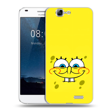 Силиконовый чехол на Huawei Ascend G7 с принтом спанчбоб спанч боб Силиконовый чехол на Huawei Ascend G7 с принтом спанчбоб спанч боб