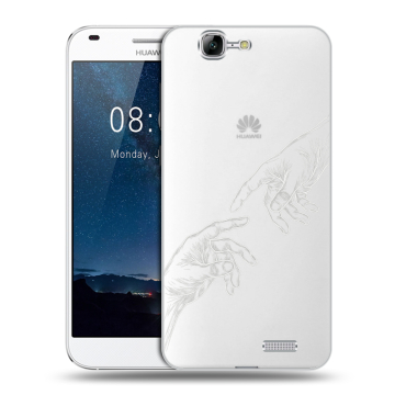 Силиконовый чехол на Huawei Ascend G7 с принтом Сотворение мира