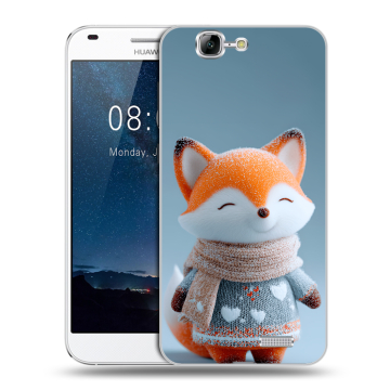 Силиконовый чехол на Huawei Ascend G7 с принтом Лиса