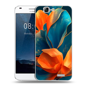 Силиконовый чехол на Huawei Ascend G7 с принтом Цветы