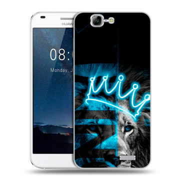 Силиконовый чехол на Huawei Ascend G7 с принтом Король лев