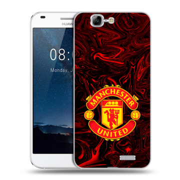 Силиконовый чехол на Huawei Ascend G7 с принтом Manchester United