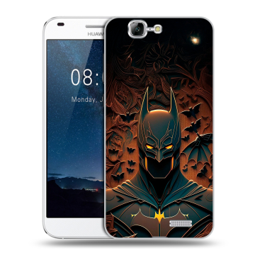 Силиконовый чехол на Huawei Ascend G7 с принтом Batman Бэтмен