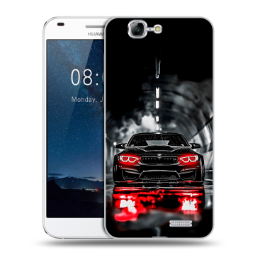 Силиконовый чехол на Huawei Ascend G7 с принтом BMW БМВ Силиконовый чехол на Huawei Ascend G7 с принтом BMW БМВ