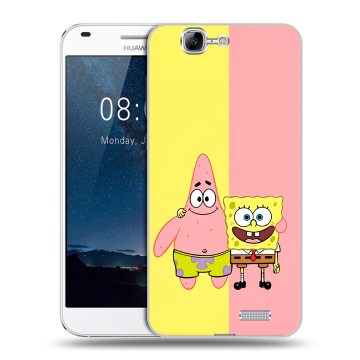 Силиконовый чехол на Huawei Ascend G7 с принтом Спанч боб Спанчбоб Силиконовый чехол на Huawei Ascend G7 с принтом Спанч боб Спанчбоб