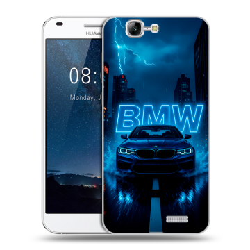 Силиконовый чехол на Huawei Ascend G7 с принтом BMW БМВ Силиконовый чехол на Huawei Ascend G7 с принтом BMW БМВ