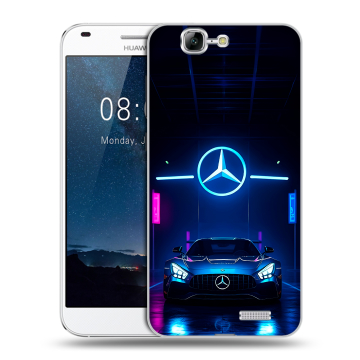 Силиконовый чехол на Huawei Ascend G7 с принтом Mercedes Мерседес Силиконовый чехол на Huawei Ascend G7 с принтом Mercedes Мерседес