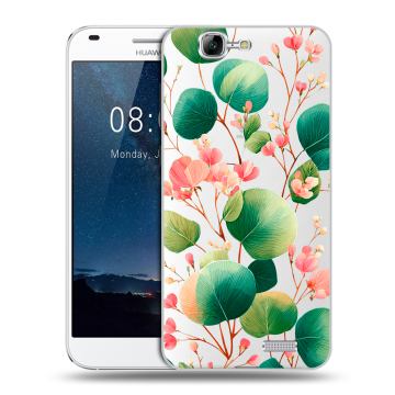 Силиконовый чехол на Huawei Ascend G7 с принтом женский