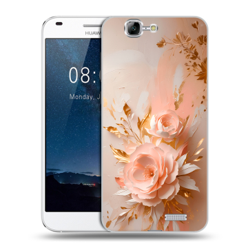 Силиконовый чехол на Huawei Ascend G7 с принтом женский