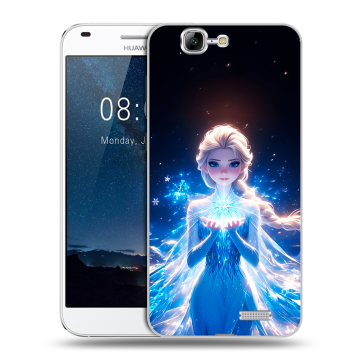 Силиконовый чехол на Huawei Ascend G7 с принтом Холодное сердце Frozen Силиконовый чехол на Huawei Ascend G7 с принтом Холодное сердце Frozen