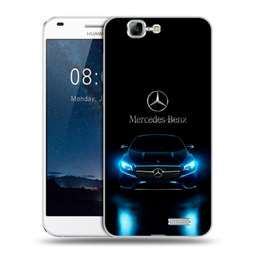 Силиконовый чехол на Huawei Ascend G7 с принтом Mercedes Мерседес Силиконовый чехол на Huawei Ascend G7 с принтом Mercedes Мерседес