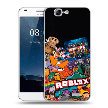 Силиконовый чехол на Huawei Ascend G7 с принтом Roblox Роблокс Силиконовый чехол на Huawei Ascend G7 с принтом Roblox Роблокс