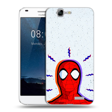 Силиконовый чехол на Huawei Ascend G7 с принтом Spiderman Человек паук