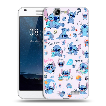 Силиконовый чехол на Huawei Ascend G7 с принтом Лило и Стич Силиконовый чехол на Huawei Ascend G7 с принтом Лило и Стич